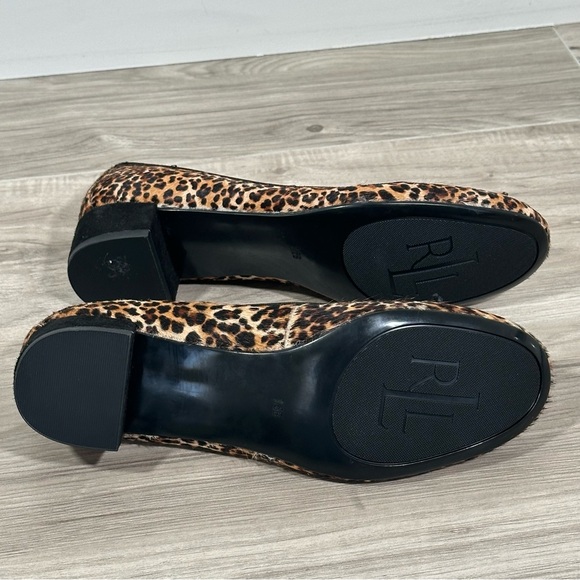 NEW RALPH LAUREN Abrion II Cheetah Print Calf Hair Round Toe Low Heel Pumps 7.5 - Picture 6 of 10